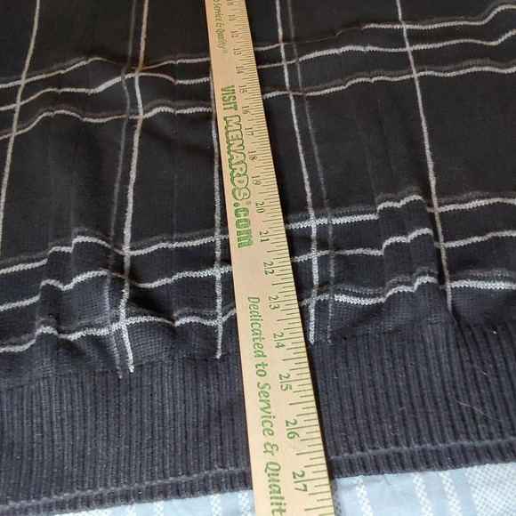 Oscar de la Renta Men's Large Black Winter Knit Warm Sweater 100% Cotton - Picture 6 of 7